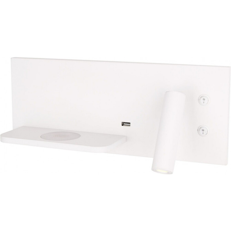 Kinkiet Superior LED biały MaxLight z USB i Indukcją