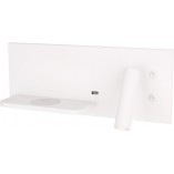 Kinkiet Superior LED biały MaxLight z USB i Indukcją