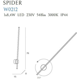 Kinkiet łazienkowy LED Spider biały MaxLight | Nowoczesny