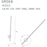 Kinkiet łazienkowy LED Spider biały MaxLight | Nowoczesny