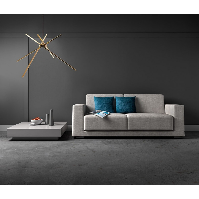 Lampa Spider LED złota 114cm | Nowoczesny żyrandol MaxLight