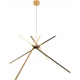 Lampa Spider LED złota 114cm | Nowoczesny żyrandol MaxLight