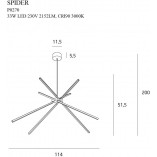 Lampa Spider LED biała | Nowoczesny Żyrandol MaxLight