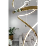 Lampa Wisząca Glamour Ritz LED Złota | MaxLight