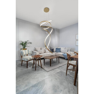 Lampa Wisząca Glamour Ritz LED Złota | MaxLight