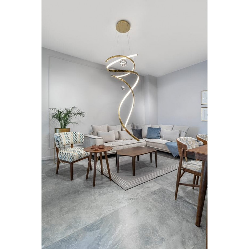 Lampa Wisząca Glamour Ritz LED Złota | MaxLight