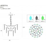 Lampa wisząca Arwena złota 50cm - MaxLight | Glamour