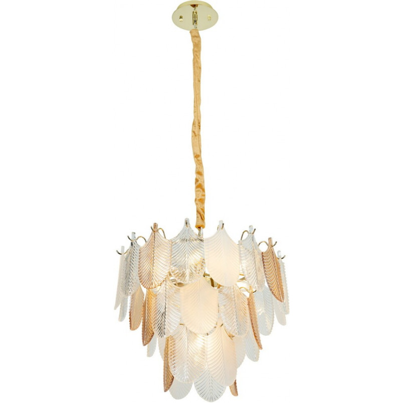 Lampa wisząca Arwena złota 50cm - MaxLight | Glamour