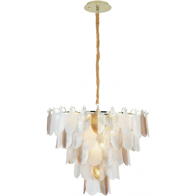 Lampa wisząca Arwena 80cm złota - MaxLight | Glamour