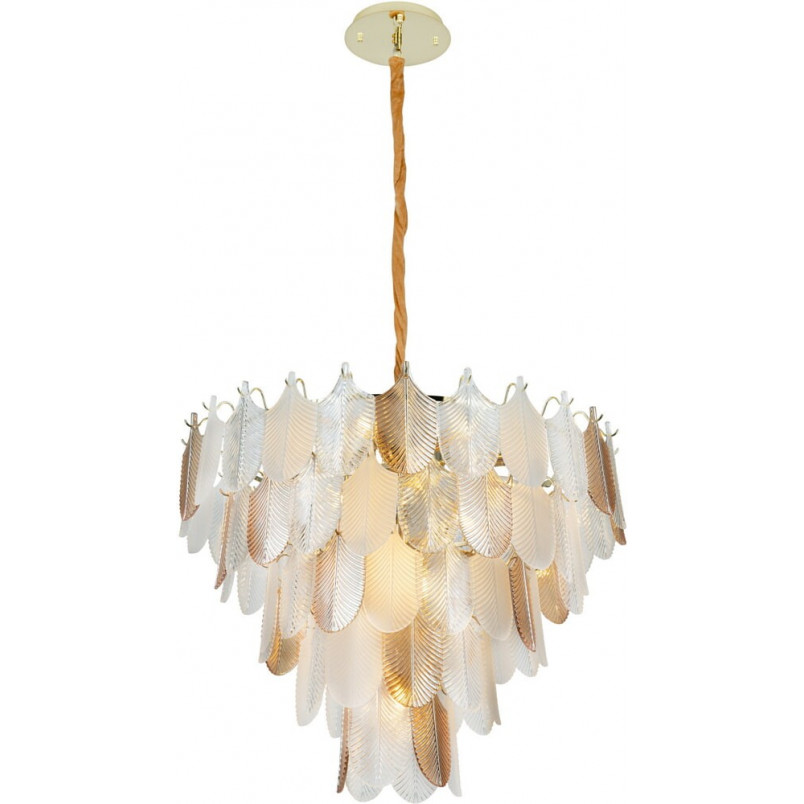 Lampa wisząca Arwena 80cm złota - MaxLight | Glamour