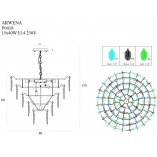 Lampa wisząca Arwena 80cm złota - MaxLight | Glamour