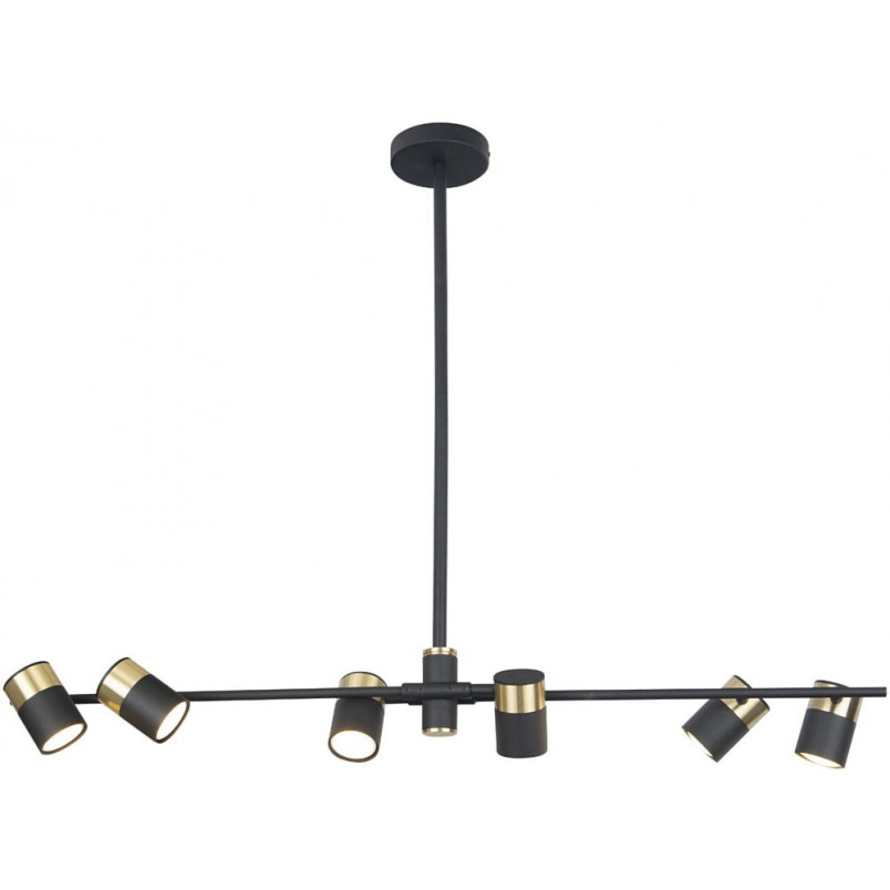 Lampa Sufitowa Puma VI Czarno-Złota | MaxLight