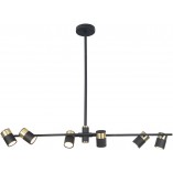 Lampa Sufitowa Puma VI Czarno-Złota | MaxLight