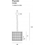 Lampa wisząca kryształowa Puccini 40cm - MaxLight | Elegancki żyrandol