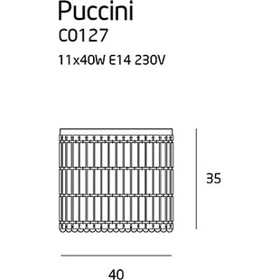 Plafon kryształowy glamour Puccini 40cm - MaxLight | Luksus i Elegancja