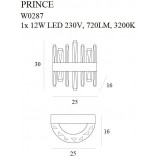 Kinkiet Glamour Prince LED Złoty - MaxLight | Luksus i Elegancja