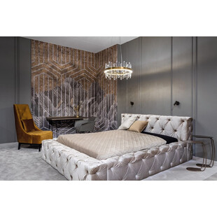 Lampa wisząca kryształowa glamour Prince LED 60cm złota MaxLight
