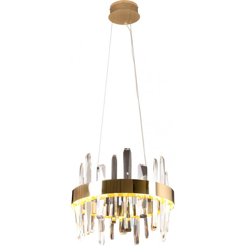 Lampa Wisząca Kryształowa Glamour Prince LED Złota | MaxLight