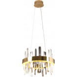 Lampa Wisząca Kryształowa Glamour Prince LED Złota | MaxLight