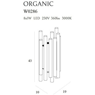 Kinkiet Organic LED czarny MaxLight | Design i Oszczędność