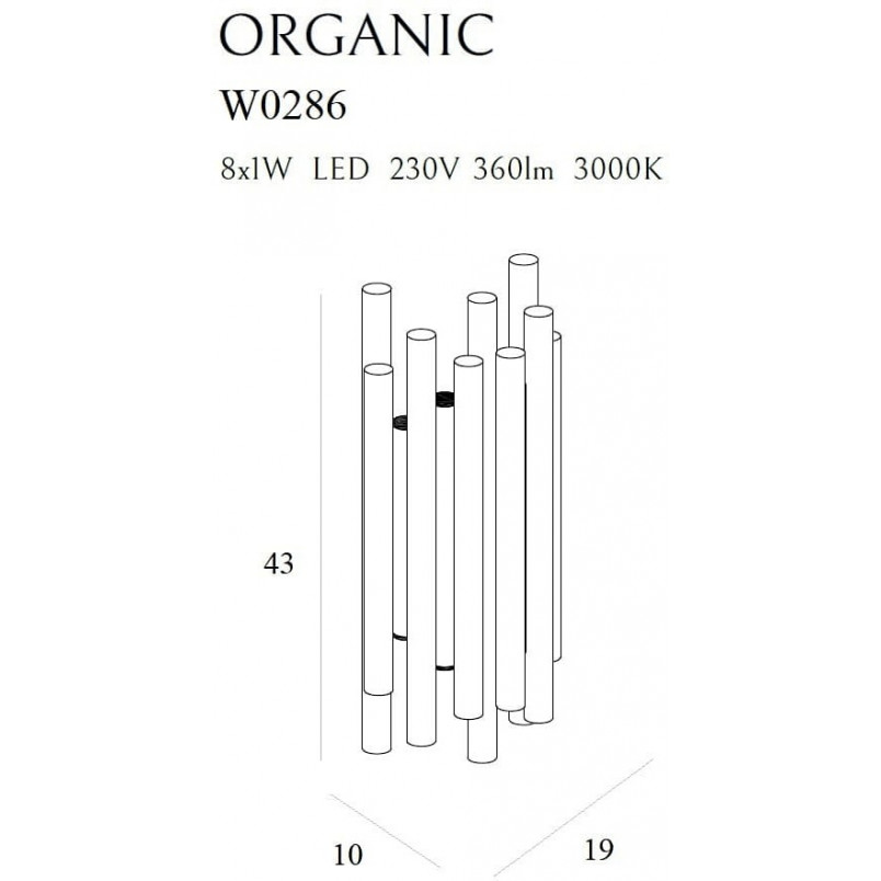 Kinkiet Organic LED czarny MaxLight | Design i Oszczędność