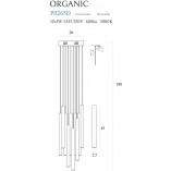 Lampa Wisząca Glamour Złota Organic LED MaxLight | Kup Teraz