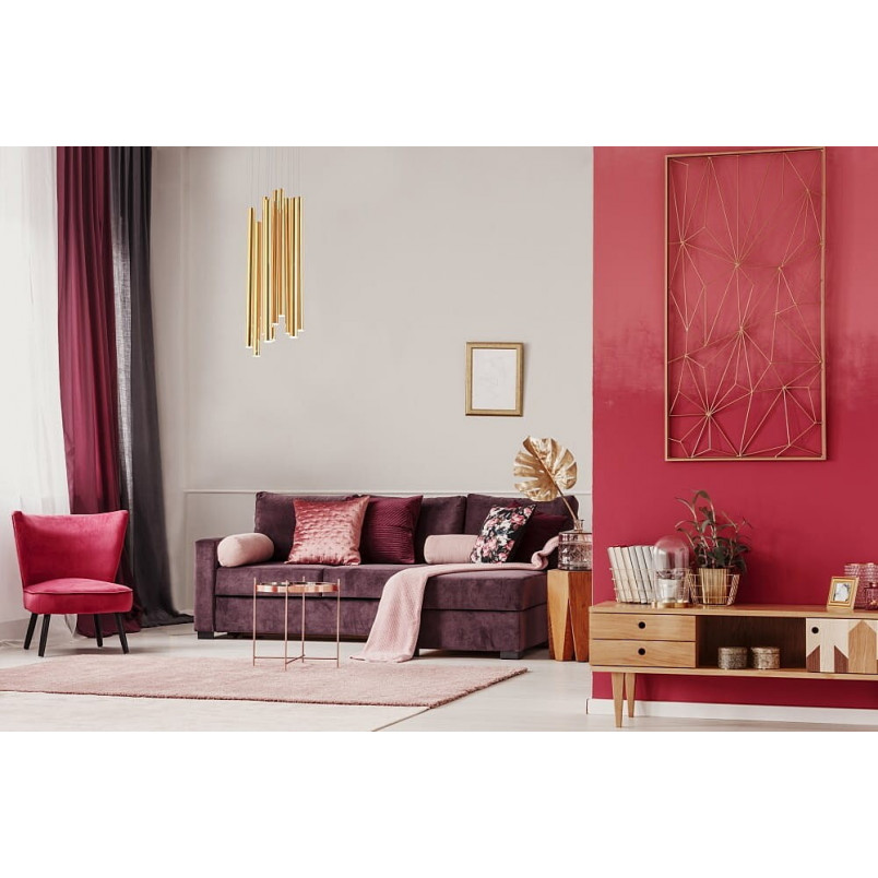 Lampa Wisząca Glamour Złota Organic LED MaxLight | Kup Teraz