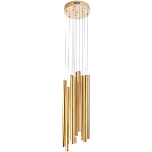 Lampa wisząca glamour ściemniana Organic LED X 20cm złota MaxLight