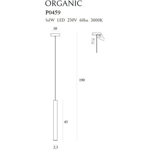 Lampa wisząca Organic LED miedź – MaxLight | Nowoczesne oświetlenie