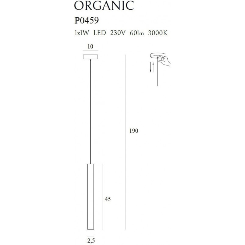 Lampa wisząca Organic LED miedź – MaxLight | Nowoczesne oświetlenie