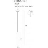 Lampa wisząca Organic LED miedź – MaxLight | Nowoczesne oświetlenie