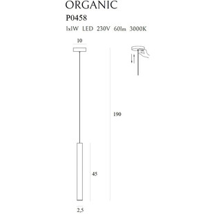 Lampa Wisząca Złota Organic LED MaxLight | Nowoczesny Design