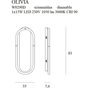 Kinkiet LED Złoty Olivia MaxLight - Nowoczesny Design