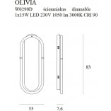 Kinkiet LED Złoty Olivia MaxLight - Nowoczesny Design