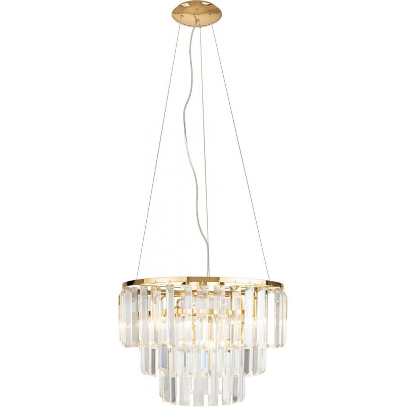 Lampa wisząca Monaco - Kryształowa, Glamour, Złota | MaxLight