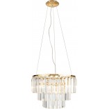 Lampa wisząca Monaco - Kryształowa, Glamour, Złota | MaxLight