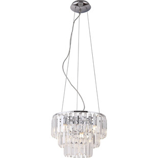 Lampa wisząca kryształowa glamour Monaco 42cm chromowana MaxLight