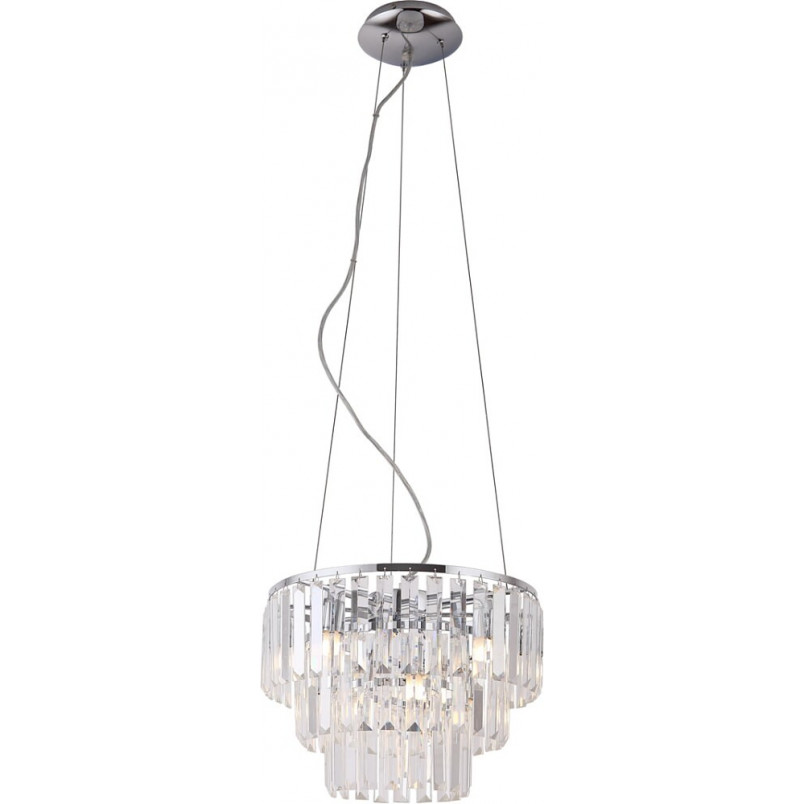Lampa wisząca kryształowa Monaco - glamour, chrom - MaxLight