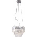 Lampa wisząca kryształowa Monaco - glamour, chrom - MaxLight