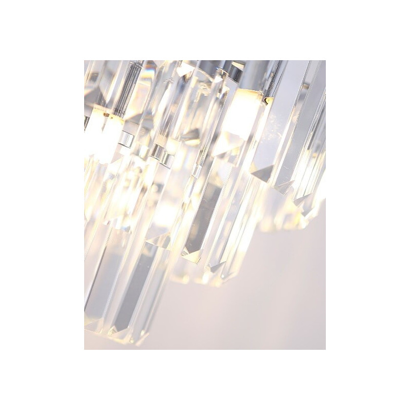 Lampa wisząca kryształowa Monaco - glamour, chrom - MaxLight