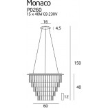 Lampa Wisząca Kryształowa Monaco | MaxLight - Glamour i Elegancja