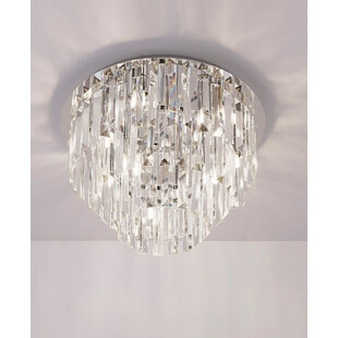 Plafon kryształowy glamour Monaco 42cm chromowany MaxLight