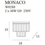 Kinkiet Glamour Monaco Złoty Kryształowy MaxLight | Kup Teraz