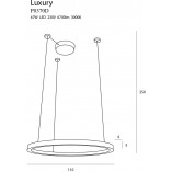 Lampa Wisząca Glamour Złota LED 110cm - MaxLight | Nowoczesne Oświetlenie