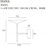 Kinkiet LED Hana Czarny MaxLight | Minimalistyczny Design