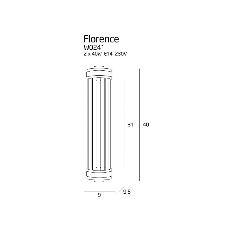 Kinkiet Hampton Florence - MaxLight | Elegancki Design