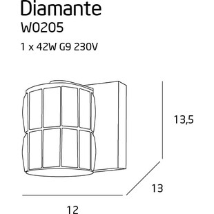 Kinkiet Glamour Diamante | MaxLight - Luksus i Blask