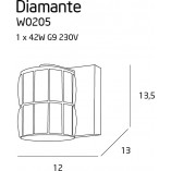 Kinkiet Glamour Diamante | MaxLight - Luksus i Blask