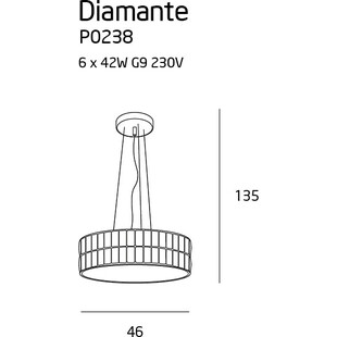 Lampa kryształowa Diamante - MaxLight | Glamour i elegancja