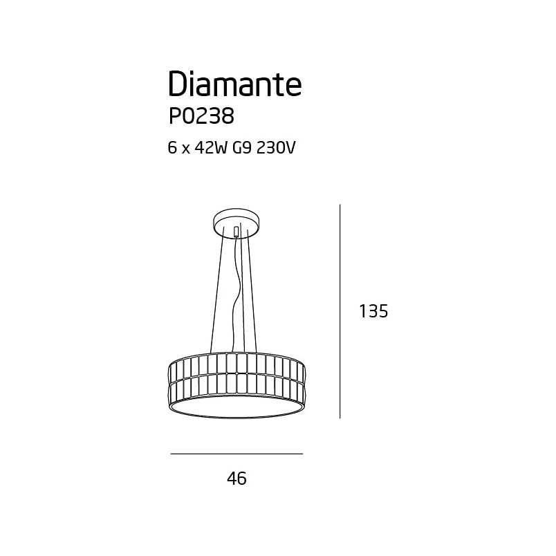 Lampa kryształowa Diamante - MaxLight | Glamour i elegancja